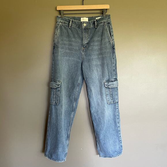 Rails Speedway Cargo Pant in Breezy Blue Relaxed Slouchy Boyfriend Jeans Size 25 - Picture 6 of 16